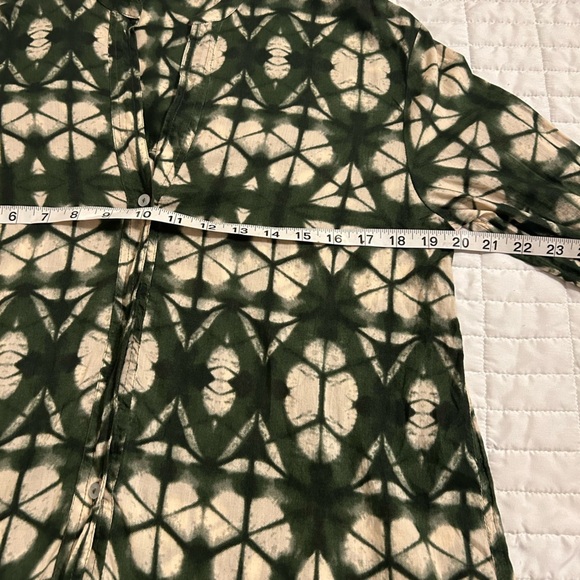 ZARA Green Abstract Print Midi Shirt Dress – Size M – Perfect Condition - Picture 9 of 10